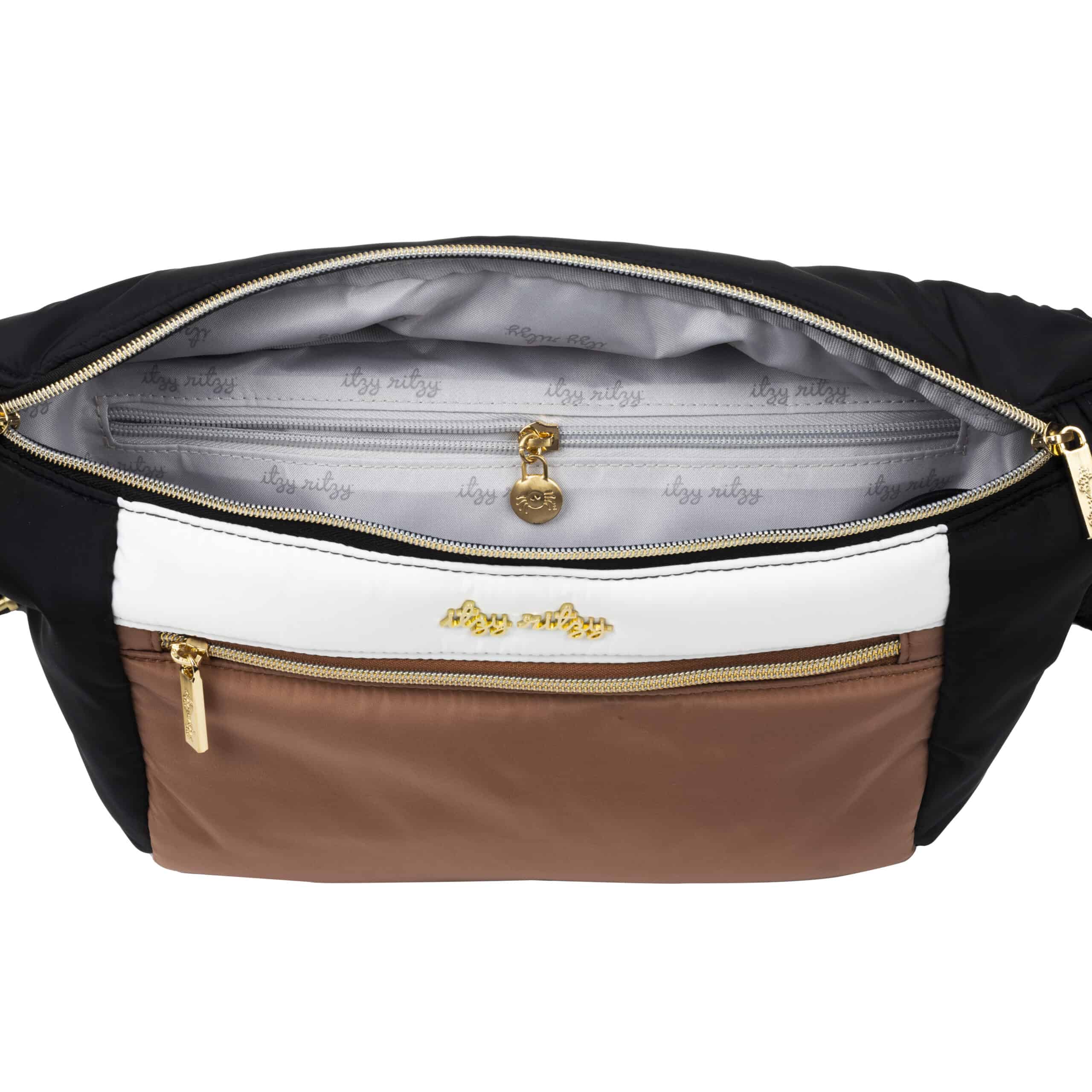 itzy-ritzy-pb8562-ritzy-pack--fanny-pack-&-crossbody-diaper-bag---coffee-&-cream