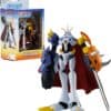 DIGIMON SHODO 3.5 Figure Omegamon 86974 (12) A detailed figurine of Omegamon from Digimon Adventure stands in front of its box packaging.