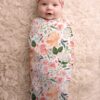 Itzy-Ritzy-Cocoon-Hat-Swaddle-Set-Name-Card-CC8351-Peach-Floral-Lifestyle-3