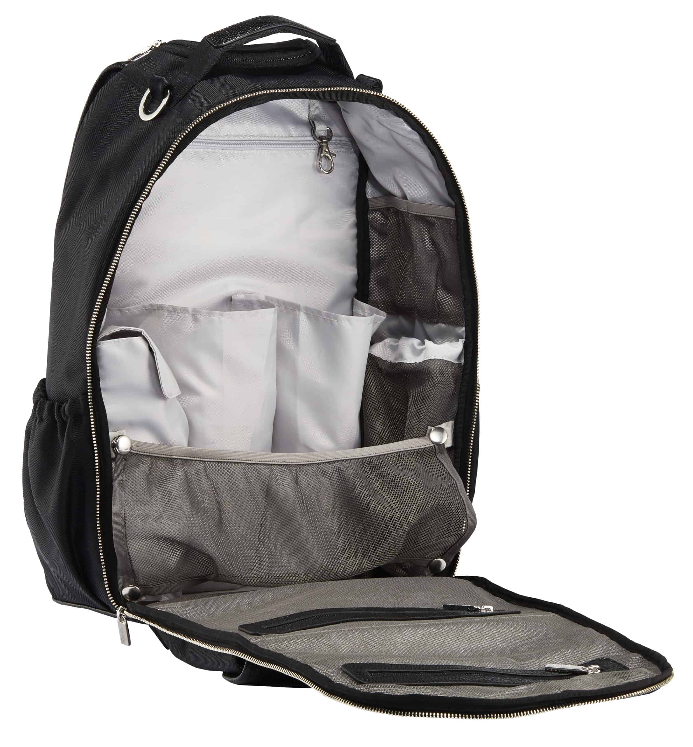 Itzy-Ritzy-Diaper-Bag-DBB1000-Black-Herringbone-Boss-Backpack-9-scaled