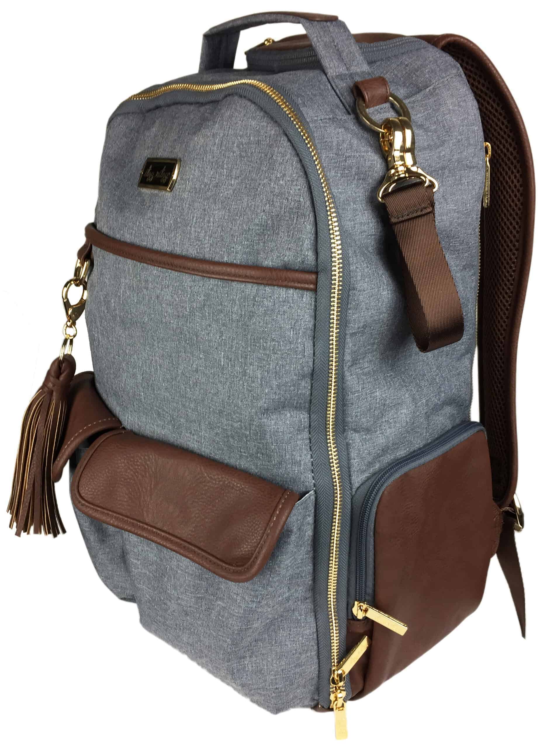Itzy-Ritzy-Diaper-Bag-DBB4000-Handsome-Heather-Gray-Boss-Backpack-8-scaled