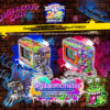 Vibrant promotional image for the Bandai Digimon Digivice Kenji Watanabe Metal Greymon Numemon Vpet 20th Virtual Pet Monster, showcasing two colorfully designed devices with lively cartoon characters in the background.