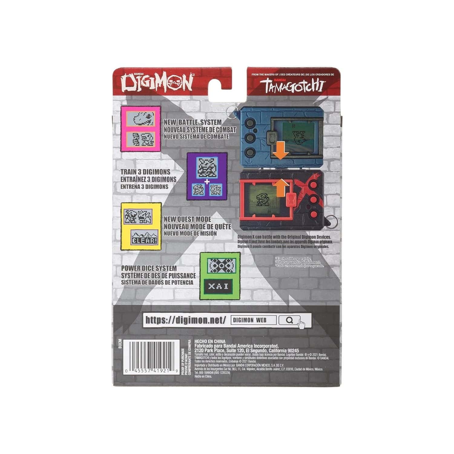 digimon-x-bandai-digivice-virtual-pet-monster-black-&-red-41921-5 A package of a toy with a variety of different colors.