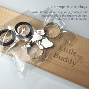 Extra O Ring and Supporting Metal Clamps for Footrest