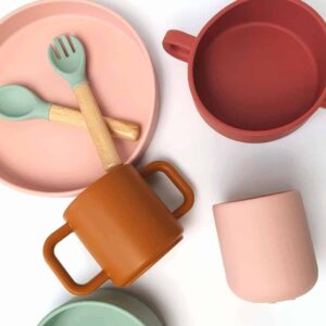 Hey Little Buddy Silicone Kid Feeding Set